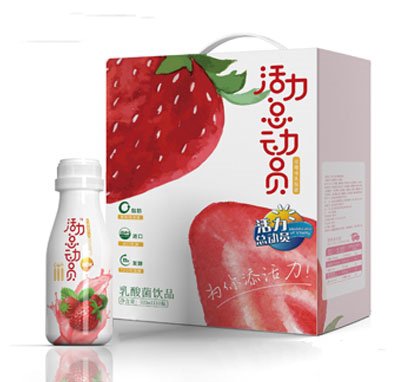 活力总动员草莓味乳酸菌饮品333ml×10礼盒